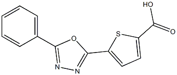 5-(5-Phenyl-1,3,4-oxadiazol-2-yl)thiophene-2-carboxylic acid Struktur