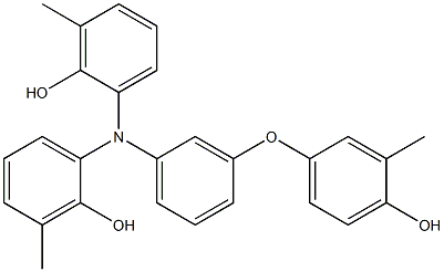 N,N-Bis(2-hydroxy-3-methylphenyl)-3-(4-hydroxy-3-methylphenoxy)benzenamine Struktur