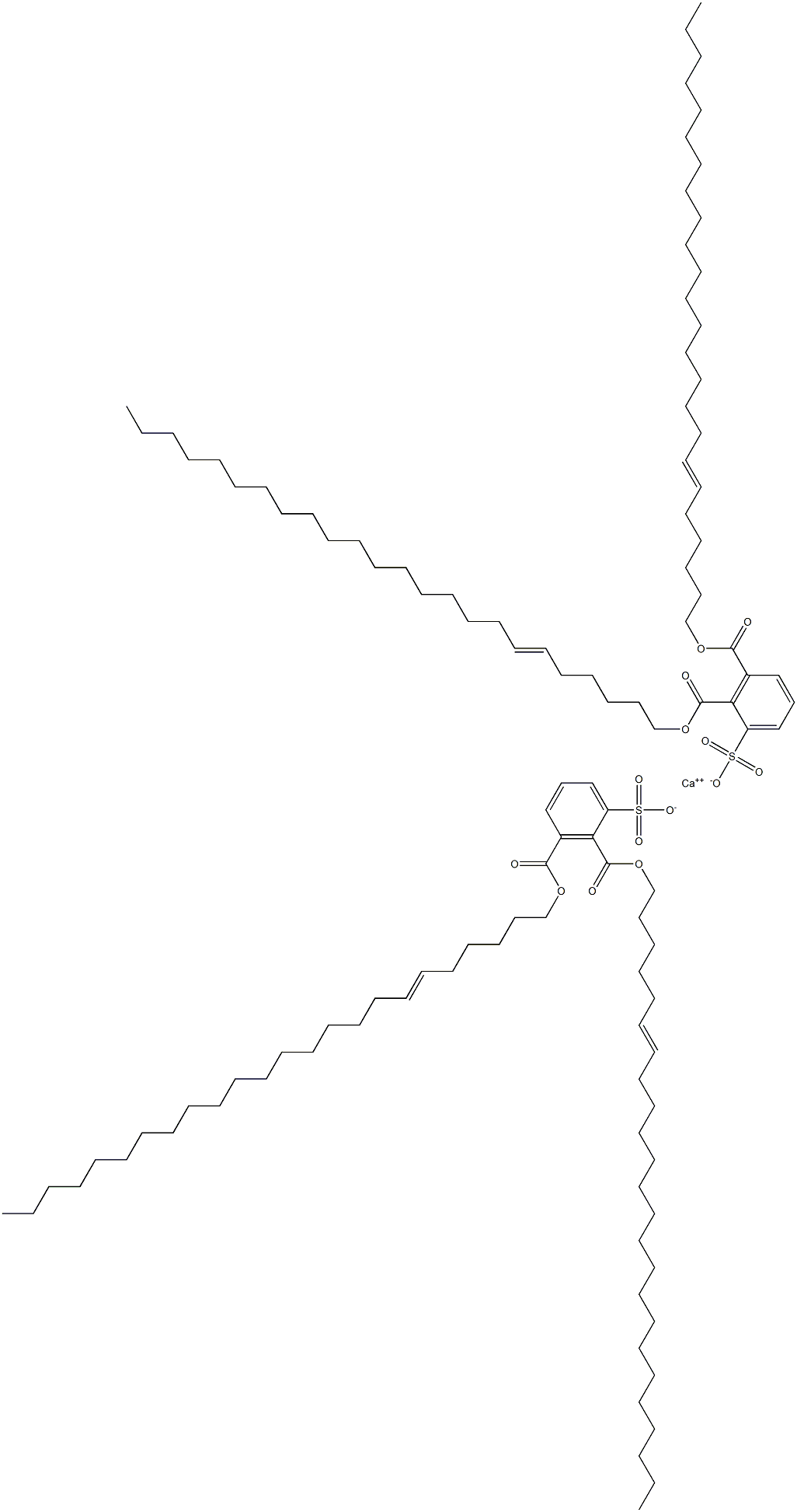 Bis[2,3-di(6-tetracosenyloxycarbonyl)benzenesulfonic acid]calcium salt Struktur