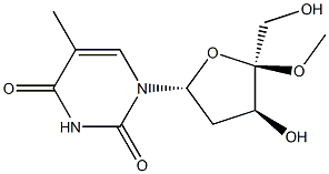 4'-Methoxythymidine Struktur