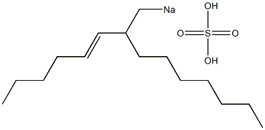 Sulfuric acid 2-(1-hexenyl)nonyl=sodium ester salt Struktur