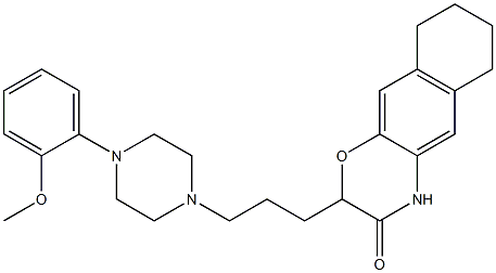 2-[3-[4-(2-Methoxyphenyl)piperazin-1-yl]propyl]-6,7,8,9-tetrahydro-2H-naphth[2,3-b][1,4]oxazin-3(4H)-one Struktur