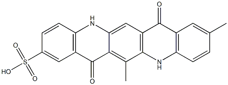 5,7,12,14-Tetrahydro-9,13-dimethyl-7,14-dioxoquino[2,3-b]acridine-2-sulfonic acid Struktur