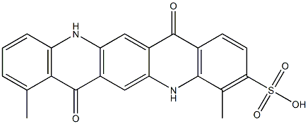 5,7,12,14-Tetrahydro-4,8-dimethyl-7,14-dioxoquino[2,3-b]acridine-3-sulfonic acid Struktur