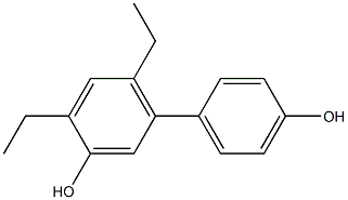 4,6-Diethyl-1,1'-biphenyl-3,4'-diol Struktur