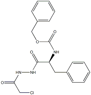 1-[N-(Benzyloxycarbonyl)-L-phenylalanyl]-2-(chloroacetyl)hydrazine Struktur