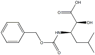 (2S,3R)-3-(Benzyloxycarbonylamino)-2-hydroxy-5-methylhexanoic acid Struktur