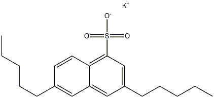 3,6-Dipentyl-1-naphthalenesulfonic acid potassium salt Structure