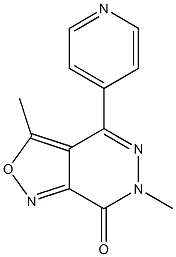 4-(4-Pyridinyl)-3,6-dimethylisoxazolo[3,4-d]pyridazine-7(6H)-one Struktur