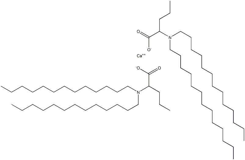 Bis[2-(ditridecylamino)valeric acid]calcium salt Struktur