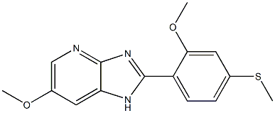 6-Methoxy-2-(2-methoxy-4-methylthiophenyl)-1H-imidazo[4,5-b]pyridine Struktur