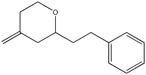 2-Phenethyl-4-methylenetetrahydro-2H-pyran Struktur