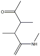 3,4-Dimethyl-2-[methylamino]-1-hexen-5-one Struktur