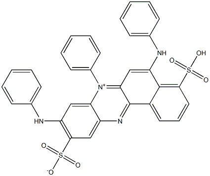 7-Phenyl-5,9-bis(phenylamino)-4-sulfo-10-sulfonatobenzo[a]phenazin-7-ium Struktur