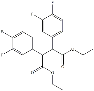 2,3-Bis(3,4-difluorophenyl)succinic acid diethyl ester Struktur