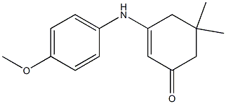 3-(4-Methoxyanilino)-5,5-dimethyl-2-cyclohexene-1-one Struktur