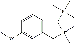 3-Methoxy-N,N-dimethyl-N-(trimethylsilylmethyl)benzenemethanaminium Struktur