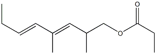 Propionic acid 2,4-dimethyl-3,5-octadienyl ester Struktur