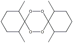 1,5,10,14-Tetramethyl-7,8,15,16-tetraoxadispiro[5.2.5.2]hexadecane Struktur