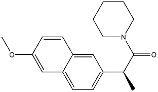 2-[(S)-1-(1-Piperidinylcarbonyl)ethyl]-6-methoxynaphthalene Struktur