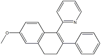 2-(6-Methoxy-2-phenyl-3,4-dihydronaphthalen-1-yl)pyridine Struktur