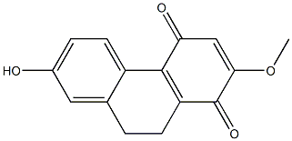 2-Hydroxy-7-methoxy-9,10-dihydrophenanthrene-5,8-dione Struktur