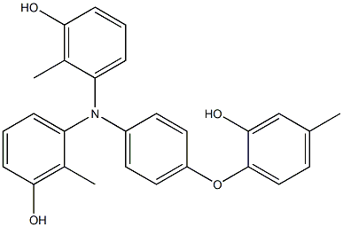 N,N-Bis(3-hydroxy-2-methylphenyl)-4-(2-hydroxy-4-methylphenoxy)benzenamine Struktur