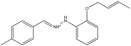 2-[2-(2-Butenyloxy)phenyl]-1-[(4-methylphenyl)methylene]hydrazinium Struktur