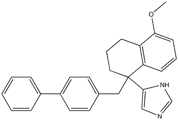 1-(4-Phenylbenzyl)-5-methoxy-1-(1H-imidazol-5-yl)-1,2,3,4-tetrahydronaphthalene Struktur