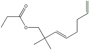 Propionic acid 2,2-dimethyl-3,7-octadienyl ester Struktur