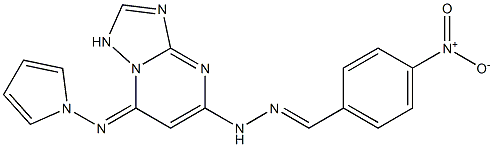 5-[N'-(4-Nitrobenzylidene)hydrazino]-7-pyrrolizino[1,2,4]triazolo[1,5-a]pyrimidine Struktur