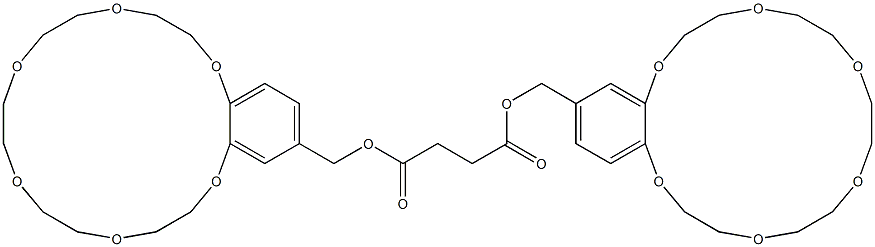 Succinic acid bis[(2,3,5,6,8,9,11,12,14,15-decahydro-1,4,7,10,13,16-benzohexaoxacyclooctadecin)-18-ylmethyl] ester Struktur