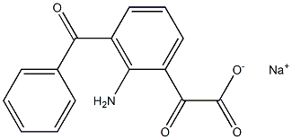 2-(2-Amino-3-benzoylphenyl)glyoxylic acid sodium salt Struktur