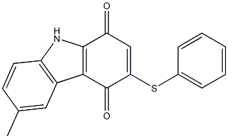 3-(Phenylthio)-6-methyl-9H-carbazole-1,4-dione Struktur