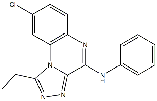 4-Phenylamino-1-ethyl-8-chloro[1,2,4]triazolo[4,3-a]quinoxaline Struktur