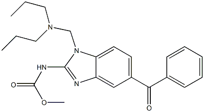 N-[5-Benzoyl-1-dipropylaminomethyl-1H-benzimidazol-2-yl]carbamic acid methyl ester Struktur