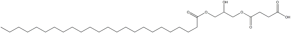 Succinic acid hydrogen 1-[2-hydroxy-3-(1-oxotetracosyloxy)propyl] ester Struktur