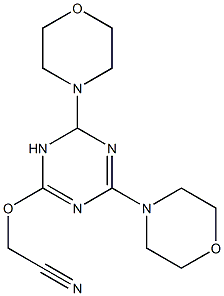 2,4-Dimorpholino-6-cyanomethoxy-1,2-dihydro-1,3,5-triazine Struktur