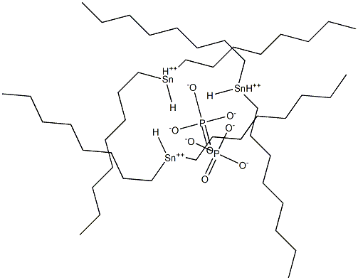 Phosphoric acid hydrogen dioctyltin(IV) salt Struktur