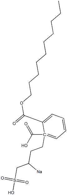 Phthalic acid 1-decyl 2-(3-sodiosulfobutyl) ester Struktur