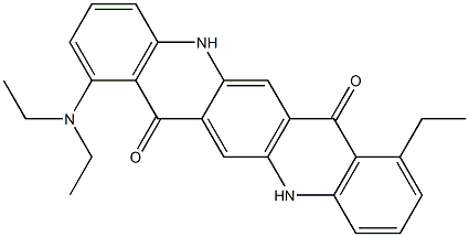 1-(Diethylamino)-8-ethyl-5,12-dihydroquino[2,3-b]acridine-7,14-dione Struktur