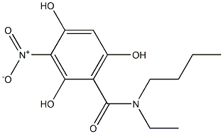 2,4,6-Trihydroxy-3-nitro-N-butyl-N-ethylbenzamide Struktur