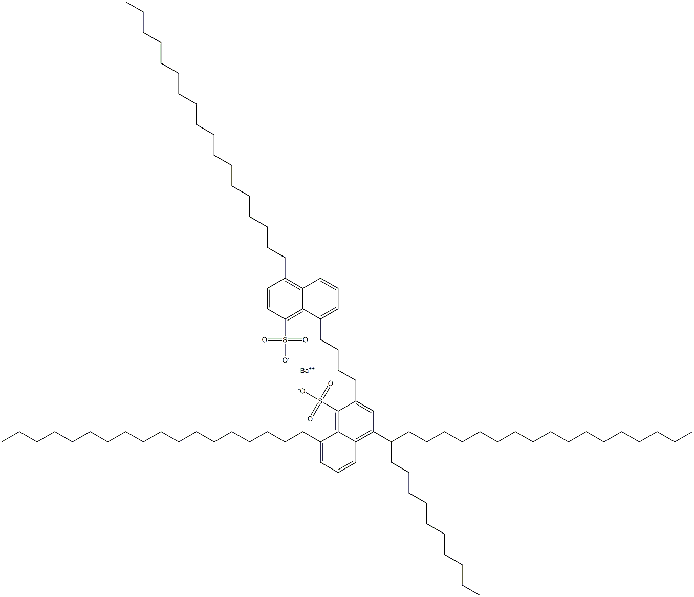 Bis(4,8-dioctadecyl-1-naphthalenesulfonic acid)barium salt Struktur