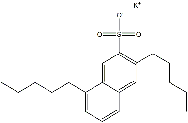 3,8-Dipentyl-2-naphthalenesulfonic acid potassium salt Structure