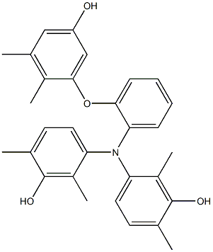 N,N-Bis(3-hydroxy-2,4-dimethylphenyl)-2-(5-hydroxy-2,3-dimethylphenoxy)benzenamine Struktur