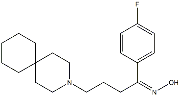 4-(3-Azaspiro[5.5]undecan-3-yl)-1-(4-fluorophenyl)-1-butanone oxime Struktur