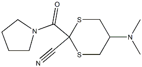 2-(Pyrrolidin-1-ylcarbonyl)-5-(dimethylamino)-1,3-dithiane-2-carbonitrile Struktur