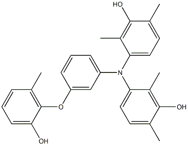 N,N-Bis(3-hydroxy-2,4-dimethylphenyl)-3-(2-hydroxy-6-methylphenoxy)benzenamine Struktur