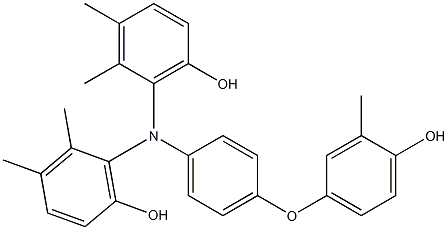 N,N-Bis(6-hydroxy-2,3-dimethylphenyl)-4-(4-hydroxy-3-methylphenoxy)benzenamine Struktur