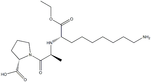 (S)-2-[[(S)-1-[[(2S)-2-Carboxypyrrolidin-1-yl]carbonyl]ethyl]amino]-9-aminononanoic acid 1-ethyl ester Struktur